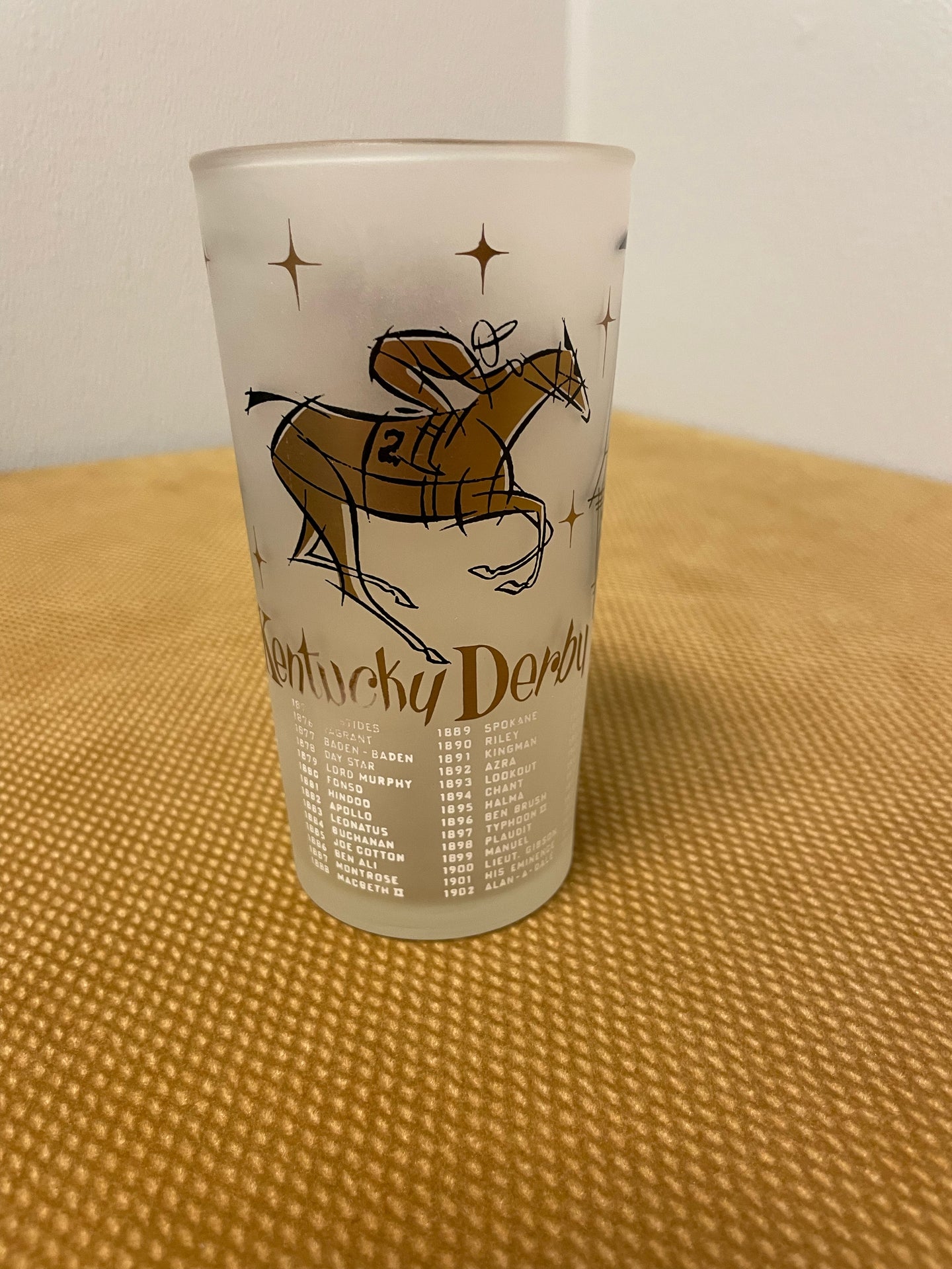 Commemorative Kentucky Derby Mint Julep Glass 1957