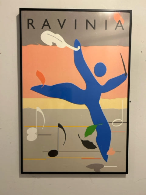 Framed Ravinia Poster, 1988 by Alice Chrismer