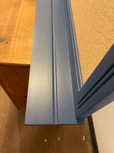 Load image into Gallery viewer, Painted Blue Framed Cork Board with Shelf
