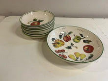 Load image into Gallery viewer, Eight Pasta Bowls &amp; Serving Bowl "Heirloom Tomatoes" from William Sonoma
