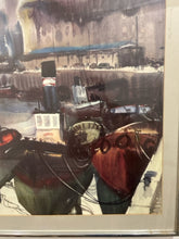 Load image into Gallery viewer, Framed Watercolor Print of Tugboats  by Ortiz Balbao
