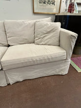 Load image into Gallery viewer, Slip Covered Queen Size Sleeper Sofa from Crate &amp; Barrel
