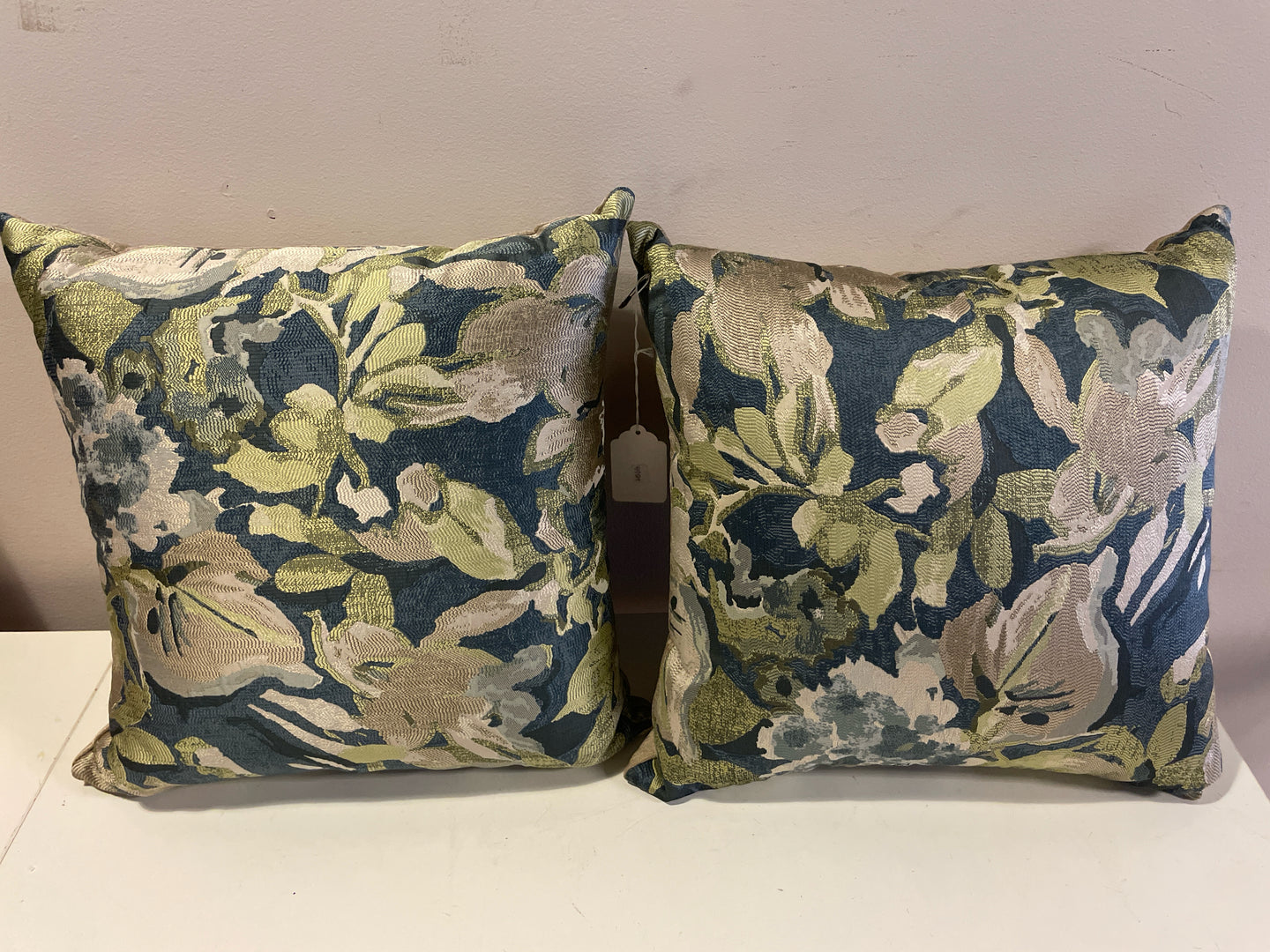 Pair of Floral Pattern Custom Pillows