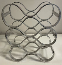 Load image into Gallery viewer, Hammered Silver Wine Holder from Crate &amp; Barrel
