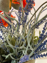 Load image into Gallery viewer, "Paris Rue Lafayette" Tin Vase/Bucket with Faux Poppies and Lavender
