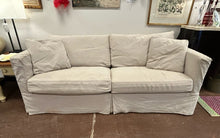 Load image into Gallery viewer, Slip Covered Queen Size Sleeper Sofa from Crate &amp; Barrel
