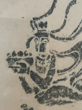 Load image into Gallery viewer, Chinese "Aspara" Hanging Scroll Rubbing in Gold Frame with  Plexiglass
