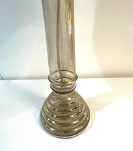 Load image into Gallery viewer, Glass Table Lamp with Tweed Shade from Pottery Barn
