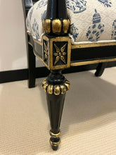 Load image into Gallery viewer, Limited Edition Commemorative Queen Elizabeth Regency Chinoiserie Arm Chair with Gold Leaf Accents from Highland House
