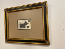 Load image into Gallery viewer, Framed Postcard of Scottish Terrier Overlay with Franklin Stamp
