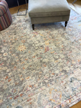 Load image into Gallery viewer, Cream, Orange &amp; Blue Area Rug from Ballard Design, 100% Viscose
