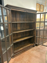 Load image into Gallery viewer, Glass Front Barnstone Bookcase on Bun Feet from Crate &amp; Barrel
