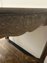 Load image into Gallery viewer, Vintage Quartersawn Oak Library Table with Cabriole Legs
