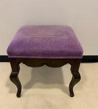 Load image into Gallery viewer, Purple Corduroy Upholstered Stool/Ottoman
