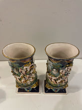 Load image into Gallery viewer, Pair of Vintage Blue Capodimonte Vases
