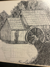 Load image into Gallery viewer, Framed Etching of Barn
