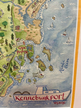 Load image into Gallery viewer, Framed Map of Kennebunkport, Maine
