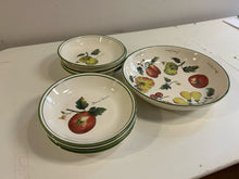 Load image into Gallery viewer, Eight Pasta Bowls &amp; Serving Bowl "Heirloom Tomatoes" from William Sonoma
