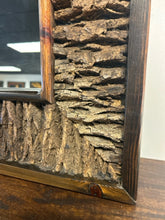 Load image into Gallery viewer, Rectangular Mirror with Tree Bark Detail
