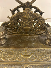 Load image into Gallery viewer, Vintage Brass Inkwell Desk Lamp with Letter Holder
