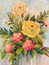 Load image into Gallery viewer, Vintage Original Oil of  Floral Bouquets in Gold Frame
