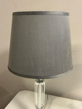 Load image into Gallery viewer, Pair of Lucite Table Lamps with Grey Shades
