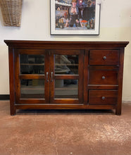 Load image into Gallery viewer, Three Drawer Storage Cabinet in Acacia Wood from Crate &amp; Barrel
