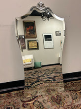 Load image into Gallery viewer, Beveled Wall Mirror with Fleur-de-Lis Motif
