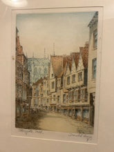 Load image into Gallery viewer, Framed Print &quot;Stonegate York&quot; by Donald Gray, signed
