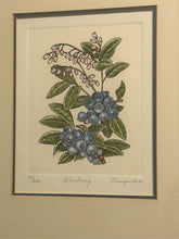 Load image into Gallery viewer, Original Etching &quot;Blueberry&quot; by Anne Stromquist, signed &amp; numbered
