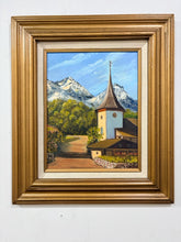 Load image into Gallery viewer, Vintage Original Oil of  Swiss Alpine Scene by Millie Kantor, signed

