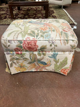 Load image into Gallery viewer, Upholstered Wing Chair and Skirted Ottoman
