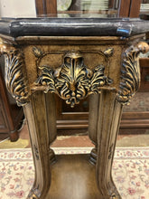 Load image into Gallery viewer, Ornate Regency Style Giltwood &amp; Marble Top Pedestal
