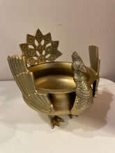 Load image into Gallery viewer, Brass Peacock Urli Bowl
