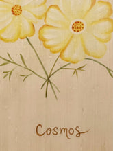 Load image into Gallery viewer, Wood Botanical Cosmos Wall Hanging
