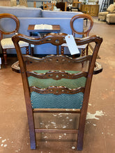 Load image into Gallery viewer, Wood Arm Chair with  Green Upholstery
