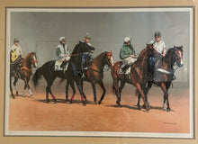 Load image into Gallery viewer, Framed Lithograph &quot;Parading at Churchill Downs&quot; by Judi Kent Pyrah, signed &amp; numbered with Certificate of Authenticity
