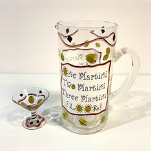 Load image into Gallery viewer, Whimsical Glass Martini Pitcher with Shot Glass
