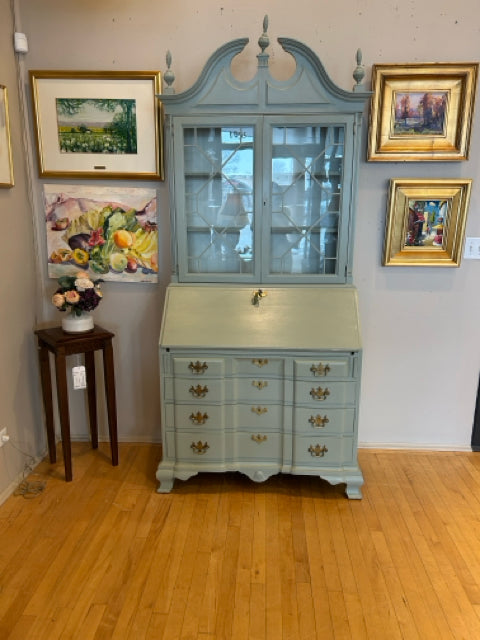 Vintage Four Drawer Secretary in Great Coastal Sage