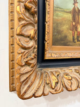 Load image into Gallery viewer, Original Oil Painting of Jockey on Horse in Ornate Frame
