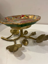 Load image into Gallery viewer, Vintage Dish on Gold Base
