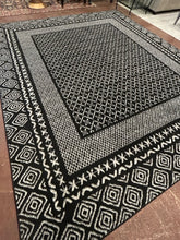 Load image into Gallery viewer, Black and White Contemporary Area Rug, Made in Turkey - 100% Polypropylene
