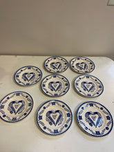 Load image into Gallery viewer, Nine  &quot;Love Bird&quot; Plates from Mt. Clemens Pottery
