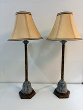 Load image into Gallery viewer, Pair of Mixed Metal Lamps
