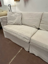 Load image into Gallery viewer, Slip Covered Queen Size Sleeper Sofa from Crate &amp; Barrel
