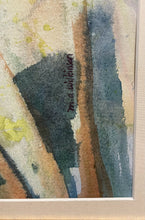 Load image into Gallery viewer, Gold Framed Abstract Watercolor by M.A. Wilkinson, signed
