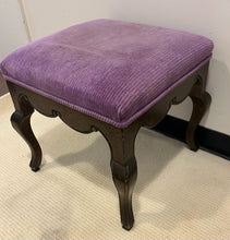 Load image into Gallery viewer, Purple Corduroy Upholstered Stool/Ottoman
