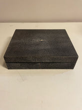 Load image into Gallery viewer, Black Embossed Leather Box
