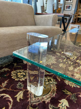 Load image into Gallery viewer, Glass Top Coffee Table with Adjustable Lucite Legs from Interlude Home
