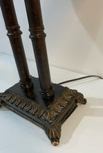 Load image into Gallery viewer, Double Pillar Table Lamp with Linen Shade
